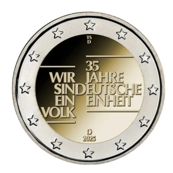 2 euro okolicznościowe Niemcy 2025 - 35 lat Jedności